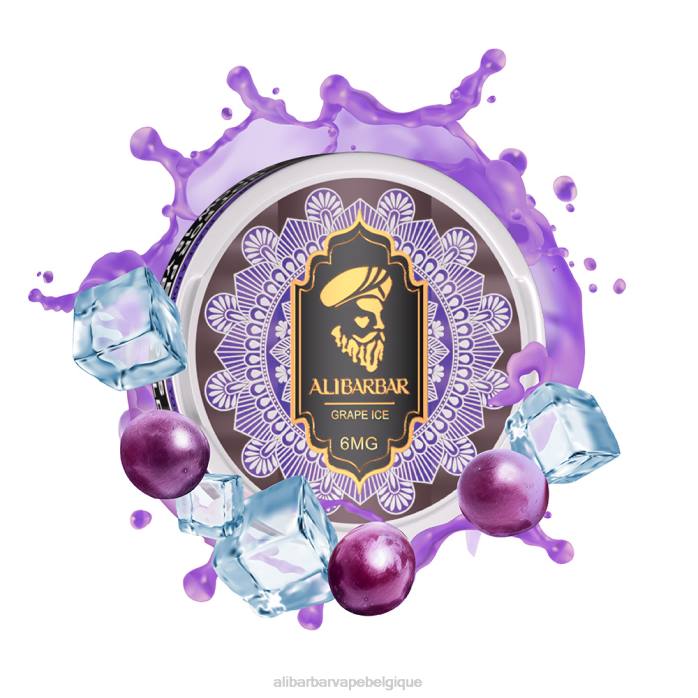 Alibarbar Vape Flavours glace aux mûres - Alibarbar sachets de nicotine PD4497